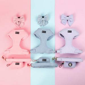 Conjunto Completo de Arnês de Veludo Cotelê para Cães Coowone com Coleira, Bolsa de Guloseimas, Bolso para AirTag, Porta-Sacos de Dejetos e Acessórios para Animais de Estimação com Logotipo Personalizado - Product Image 5