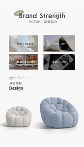 Sofá de Terciopelo Curvo de Lujo para Sala de Estar, Sofá de Tela con Diseño de Burbujas, Muebles para el Hogar - Product Image 2