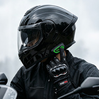 Casques modulaires de moto DOT de haute qualité avec double visière, casque rabattable avec Bluetooth, ensemble de trois pièces, usine de casques AD