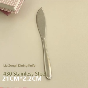 DF09 Japanese Style 304 Stainless Steel Dinner Spoon <b>Coffee</b> Stirrer Spoon Ice Cream Spoon Knife Fork and Spoon Set - Product Image 3