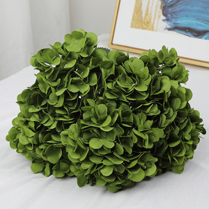 باقة زهور هيدرانجا صناعية كبيرة باللون الأخضر الداكن، قطعة مركزية لحفلات الزفاف - Product Image 4