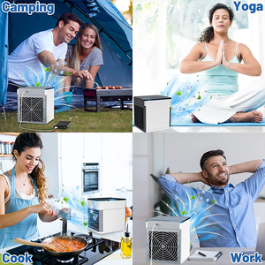 Ventilador Humidificador Portátil, <span class=keywords><strong>Aire</strong></span> Acondicionado, <span class=keywords><strong>Enfriador</strong></span> <span class=keywords><strong>de</strong></span> <span class=keywords><strong>Aire</strong></span> Pequeño para el Hogar, 3 Velocidades, Alimentado por USB - Product Image 5