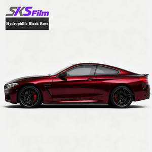 فينيل ملون لتغليف السيارات بالكامل، سمك 7.5 مل، مقاس 1.52*15 متر، مقاوم للاصفرار، فيلم فينيل معدني سائل بلون أحمر دم التنين - Product Image 6