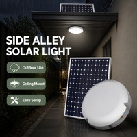 Lámpara de Techo LED Solar Redonda de 200W para Interiores, Impermeable IP44 con Control Remoto para Casa y Balcón