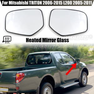 Espejo Retrovisor con Calefacción para Automóvil, Cristal para Puerta Lateral Izquierda/Derecha, Transparente, para MITSUBISHI TRITON 2006-2015 L200 2005-2011 - Product Image 1