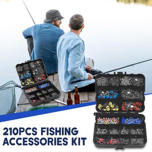 Ensemble d'accessoires de pêche 210 pièces avec connecteur pivotant <span class=keywords><strong>pour</strong></span> <span class=keywords><strong>truite</strong></span> basse bricolage équipement de pêche - Product Image 6