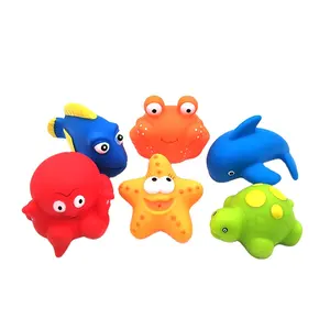 Yotoys-Juego de baño de plástico impermeable para bebé, juguete de baño impermeable, animales del océano, squirter para baño de niños pequeños
