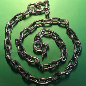 Chaîne d'ancre marine de 5/16 po avec manilles surdimensionnées de 3/8 po, maillons de chaîne en acier inoxydable 316 soudés courts/longs - Product Image 3