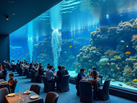Grand aquarium rectangulaire moderne de luxe en acrylique pour poissons d'eau salée, 3m, personnalisable, garantie 20 ans, adapté aux requins et aux baleines (93%)