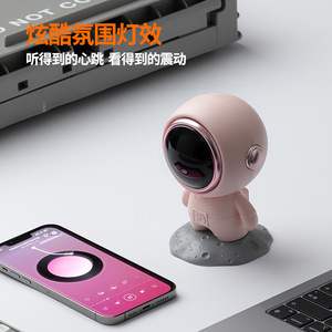 Astronaut Wireless Speaker Mini Portable Desktop Plastic 5-10W Rechargeable Battery <b>Button</b> Control - Product Image 4