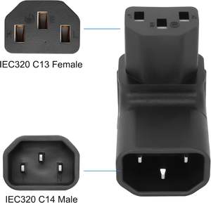 Adaptateur d'extension d'alimentation IEC 320 C14 3 broches mâle vers C13 femelle PDU PSU UPS Prise pour support mural TV LED LCD - Product Image 5