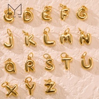 YYS027 3D Bubble Alphabet Charms Minimalist Style Letter Elements DIY Necklace Bracelet Jewelry Making