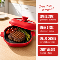 Accessoires de cuisine : Plaque de cuisson en silicone pour micro-ondes avec couche de conduction thermique au fond