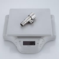 Robinet d'arrêt d'angle en acier inoxydable brossé 1/2 pour salle de bain, eau froide uniquement, prix direct usine