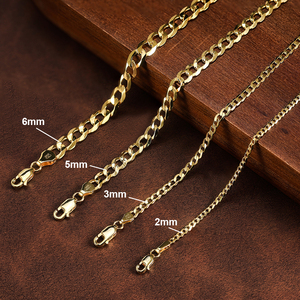 RINNTIN SC60 Prezzo all'ingrosso Collana e Bracciale a Catena Cubana/Curb Link da 2mm 3mm 5mm 6mm <span class=keywords><strong>in</strong></span> <span class=keywords><strong>Argento</strong></span> Sterling <span class=keywords><strong>925</strong></span>, Gioielli da <span class=keywords><strong>Uomo</strong></span> - Product Image 3