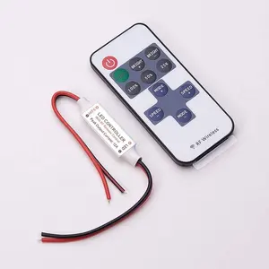 Enkele Kleur Afstandsbediening Dimmer Dc 12V 11Keys Mini Draadloze Rf Led Controller Voor Led Strip Licht Smd 5050 / 3528