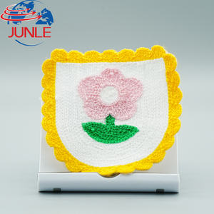 แผ่นถักสำหรับเสื้อผ้าแผ่นผ้าสำหรับเย็บปักลายดอกไม้โครเชต์ทำด้วยมือ - Product Image 2