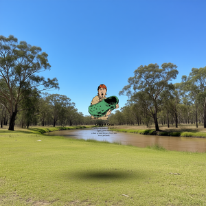 Camiseta de manga larga Crikey A Croc Australian Crocodile Man - Product Image 3