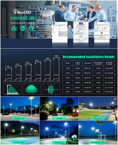 Đèn đường LED kiểu hộp giày ngoài trời, dùng cho bãi đậu xe, khu vực ngoài trời, đèn chiếu sáng sân vườn, đường phố, công suất 100-450W, đạt chuẩn UL, có sẵn tại kho US CA. - Product Image 3