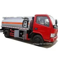 Venda de caminhão de recombustível, venda pequena de 3 toneladas 6 roda dongfeng 5m3 rhd