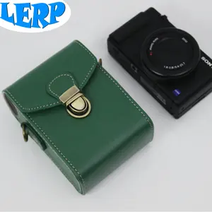 Lerp&PU leather camera case bag accessory for DSLR Canon camera G7X3/X2 SX740 Sony RX100M7 ZV1