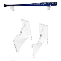 Support mural en acrylique transparent pour batte de baseball, présentoir en plexiglas pour batte de softball