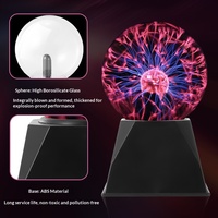 YHY Boule de plasma électrostatique en verre à commande vocale USB, veilleuse magique, contrôle tactile, cadeaux créatifs