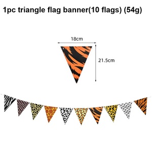 Kit de vaisselle pour fête sur le thème de la jungle et du safari à imprimé léopard, assiettes en papier, serviettes, bannière, fournitures pour célébration d'anniversaire sur le thème des animaux, pour 10 invités - Product Image 5
