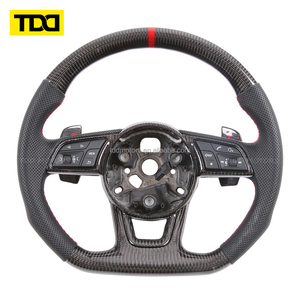 Volante de Fibra de Carbono Real TDD Compatible con Audi A3 S3 A4 S4 A5 S5 A6 S6 A7 S7 A8 Q3 Q5 Q7 - Product Image 4