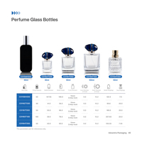 Juego de Botellas de Perfume de Vidrio Vacías Recargables Personalizadas de 100 ml de Primera Calidad con Caja de Empaque