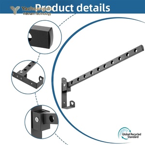 YCX Flat Iron Connector <b>Bracket</b> <b>Black</b> Oxide Finish 90 Degree Foldable for Space Saving Home Installation Hardware - Product Image 2