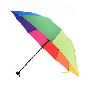 Parapluie de Pluie Pliant Manuel Portable Anti-Vent 3 Volets Couleurs Arc-en-Ciel Tendance – Meilleure Vente - Product Image 6
