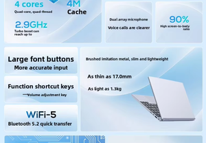 Ordinateur portable en métal avec écran IPS Intel N5095 Quad Core de 14,1 pouces, clavier anglais, ordinateur portable de jeu professionnel portable, SSD 256 Go/512 Go - Product Image 6