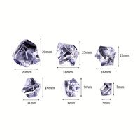 Cristaux de glace pilée irréguliers en plastique, cristaux artificiels 3D transparents comme du diamant pour la décoration de la maison et les cadeaux