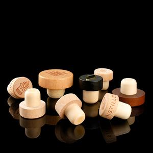 कस्टम एनग्रेव बार शीर्ष लकड़ी की बोतल कॉर्क स्टॉपर शीर्ष कैप वाइन स्टॉपर - Product Image 2