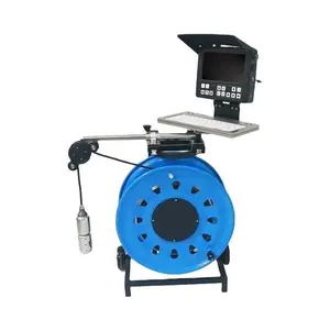 Huaming portable HD 360 pan tilt borehole inspection camera 100 meters borehole video camera price with keyboard