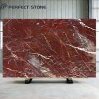 Marbre Rosso Levanto de PerfectStone, design luxueux et imperméable, idéal pour les projets de construction d'intérieurs d'hôtels