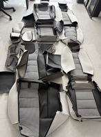 Kits de rembourrage OEM pour voiture, housses de siège 5 places sur mesure pour Tesla, Porsche, Mercedes Benz, Jeep, compatibles avec les airbags