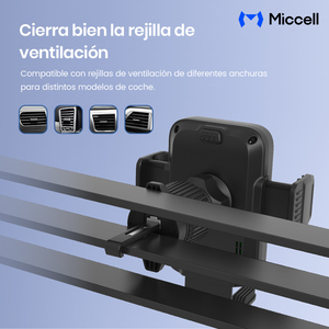 Soporte para Móvil con Carga Inalámbrica Rápida de 15W, se Fija en la Rejilla de Ventilación del Coche y es Compatible con Phone - Product Image 3