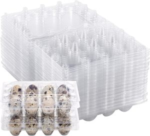 Boîtes d'emballage en plastique PET pour 6, 12, 18, 24, 30 œufs de caille, vente en gros directe usine pour œufs de caille géants et œufs de pigeon - Product Image 1