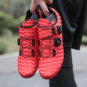 Chaussures de cyclisme professionnelles à double molette rotative, respirantes en PU <span class=keywords><strong>pour</strong></span> route, chaussures de <span class=keywords><strong>VTT</strong></span> à blocage, baskets de cyclisme non verrouillables - Product Image 4