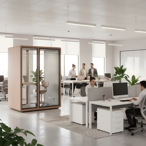 Cabine individuelle en aluminium pour réduction du bruit de 30 dB, design moderne pour les réunions de bureau, les bureaux à domicile, les appartements, les salons - Product Image 2