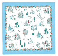 Tapis de jeu de Mahjong américain en néoprène, motif Port Italien, antidérapant et lavable, pour aquarelle