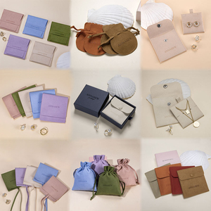 Custom Jewelry Bags ANNASEW Custom Jewelry Bags Logo Drawstring Velvet Leather Microfiber Pouch Earring Necklace Pouches Packaging For Jewelry