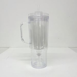 40oz <b>Double</b> <b>Wall</b> Plastic Tumbler for Gitter with Pre-drilled Hole and Silicone Plug - Product Image 2