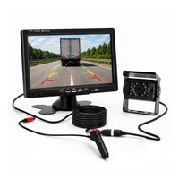 Système de caméra de recul pour camions de grande taille 24V universel pour camions, bus et moissonneuses-batteuses avec caméra HD infrarouge visuelle