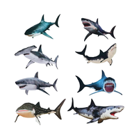 Requins Stickers Muraux Peel Stick Stickers Muraux Décorations Amovibles Mer Créature Animal Decal pour Salle De Fête Pépinière Décor À La Maison