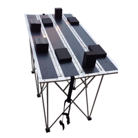 Table de DJ pliable en alliage d'aluminium 122*61cm avec supports de rehausseur pliables verrouillables