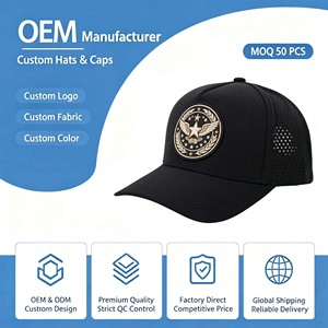 High Quality Breathable <b>Waterproof</b> Flat Brim Embroidery Patch Nylon Rope 5 Panel Customizable Red Unstructured Performance <b>Hat</b> - Product Image 1