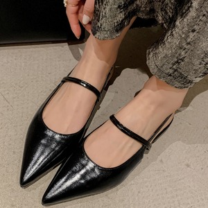 Factory Direct Wholesale Pointed Low Heel Flat After Single Empty Sandals Women's <b>Shoes</b> Bridal Flat <b>Shoes</b> for Weddings - Product Image 2